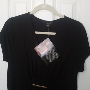 NWT Iman Global Chic MAXI Dress Black